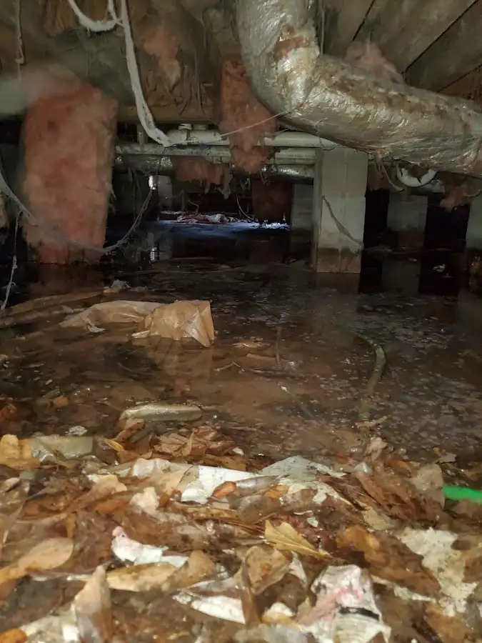 Crawl space flood assessment for Commercial Water Damage Restoration in West Pennsboro